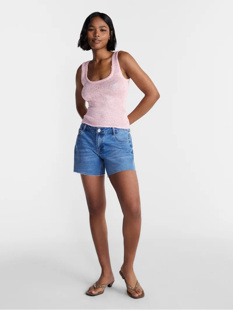 No Boundaries Sequin Sweater Tank Top, Women's and Women's Plus XXS-4X | Walmart (US)