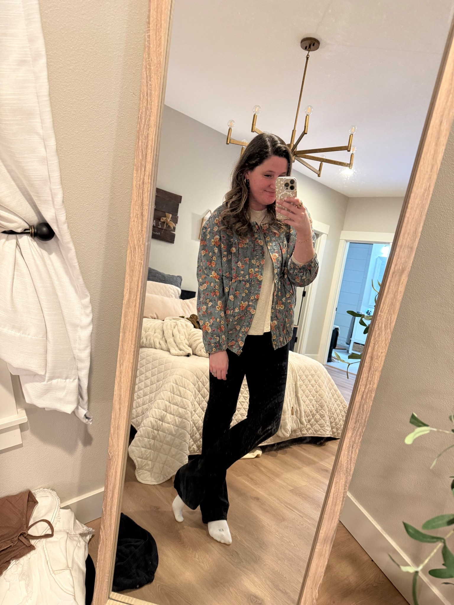 Love this denim floral jacket! I sized up for an oversized fit!

#LTKmomlife #LTKMidsize