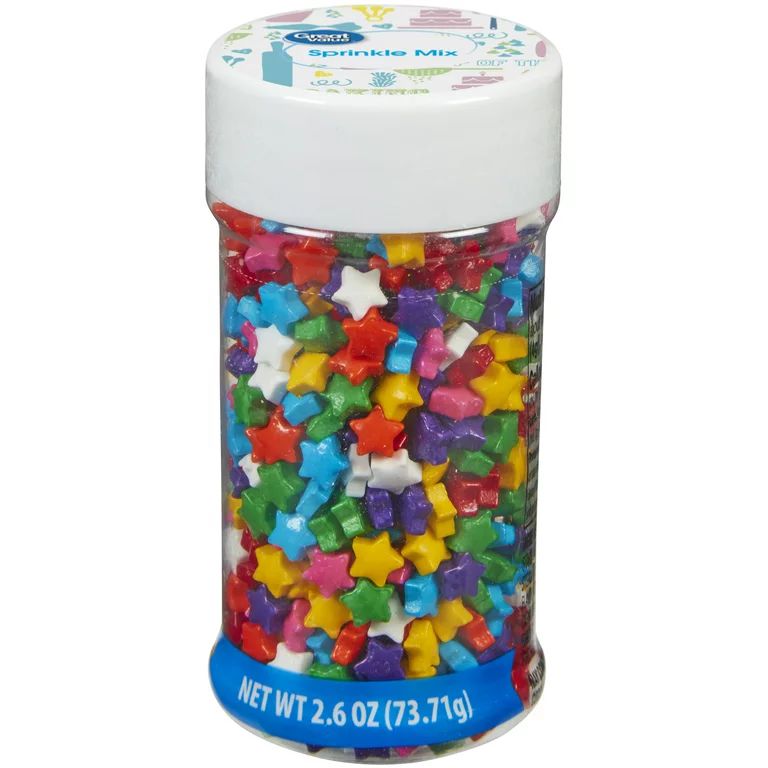 Great Value Rainbow Stars Sprinkles Mix, 2.6 oz. | Walmart (US)