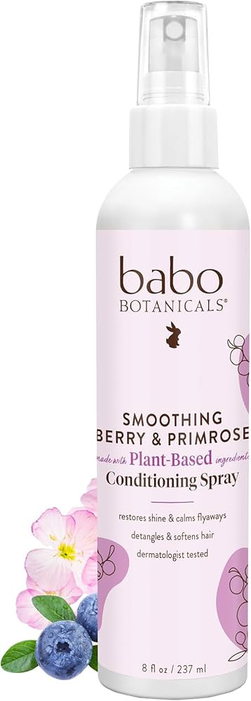 Babo Botanicals Smoothing Berry Conditioning Spray - Detangling & Nourishing - Eliminates Frizz &... | Amazon (US)
