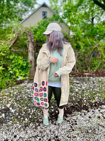 ✨SIZING•PRODUCT INFO✨
⏺ White Long Tee for Layering - sized up to 2X @walmartfashion 
⏺ Long Anorak Rain Jacket - L - runs a little big @walmartfashion 
⏺ Tan Baseball Cap @amazonfashion 
⏺ Linked similar green @sperry boots 
⏺ Tan Crew/Boot Socks @amazon 
⏺ Crochet Granny Square Bag •• mine no longer available from @walmartfashion but linked similar from @amazonfashion 
⏺ Mint Green Sweatshirt Hoodie •• mine no longer available from @walmartfashion but linked similar from @amazonfashion 

📍Find me on Instagram••YouTube••TikTok ••Pinterest ||Jen the Realfluencer|| for style, fashion, beauty, and confidence!

🛍 🛒 HAPPY SHOPPING! 🤩

#walmart #walmartfashion #walmartstyle walmart finds, walmart outfit, walmart look  #amazon #amazonfind #amazonfinds #founditonamazon #amazonstyle #amazonfashion #leggings #style #inspo #fashion #leggingslook #leggingsoutfit #leggingstyle #leggingsoutfitidea #leggingsfashion #leggingsinspo #leggingsoutfitinspo #casual #casualoutfit #casualfashion #casualstyle #casuallook #weekend #weekendoutfit #weekendoutfitidea #weekendfashion #weekendstyle #weekendlook #green #olive #olivegreen #hunter #huntergreen #kelly #kellygreen #forest #forestgreen #greenoutfit #outfitwithgreen #greenstyle #greenoutfitinspo #greenlook #greenoutfitinspiration #hat #hats #beanie #beanies #hatoutfit #beanieoutfit #hatoutfitinspo #beanieoutfitinspo #hatlook #beanielook #hatstyle #beaniestyle #hatfashion #beaniefashion #baseball #baseballhat #baseballcap #cap #trucker #truckerhat #truckercap
#under10 #under20 #under30 #under40 #under50 #under60 #under75 #under100
#affordable #budget #inexpensive #size14 #size16 #size12 #medium #large #extralarge #xl #curvy #midsize #pear #pearshape #pearshaped
budget fashion, affordable fashion, budget style, affordable style, curvy style, curvy fashion, midsize style, midsize fashion


#LTKMidsize #LTKStyleTip #LTKFindsUnder50
