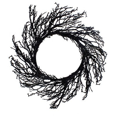 Northlight Black Twig Artificial Halloween Wreath, 24-Inch, Unlit | Target