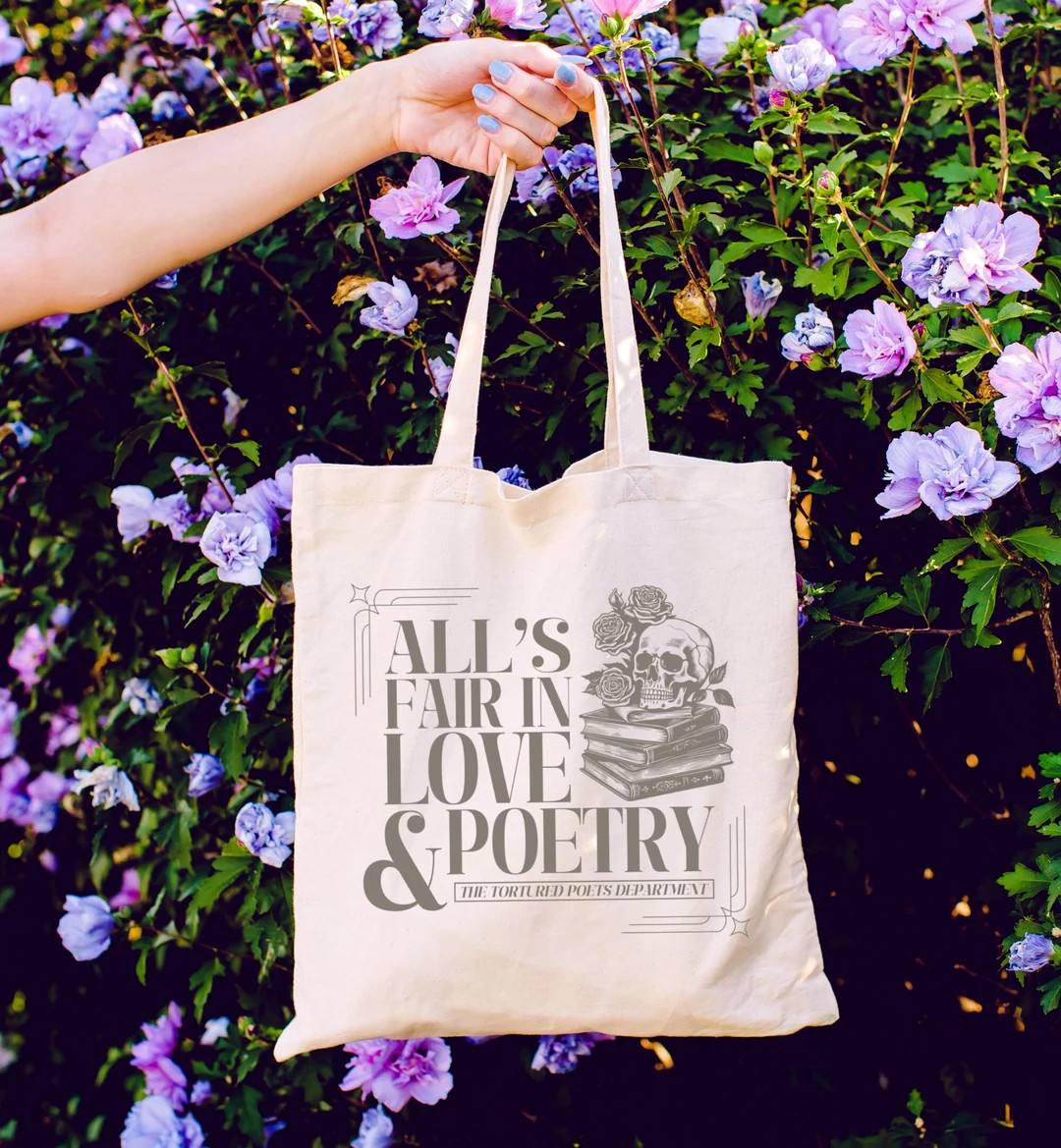 All's Fair in Love & Poetry Tote Bag the Tortured Poet's Department New Album Lyrics TTPD TS Uniq... | Etsy (US)