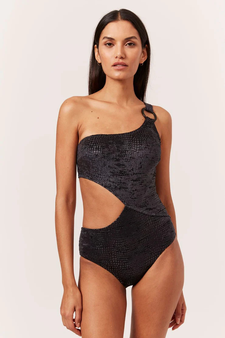 The Claudia with Ring Blackout Coated Velvet | Solid & Striped