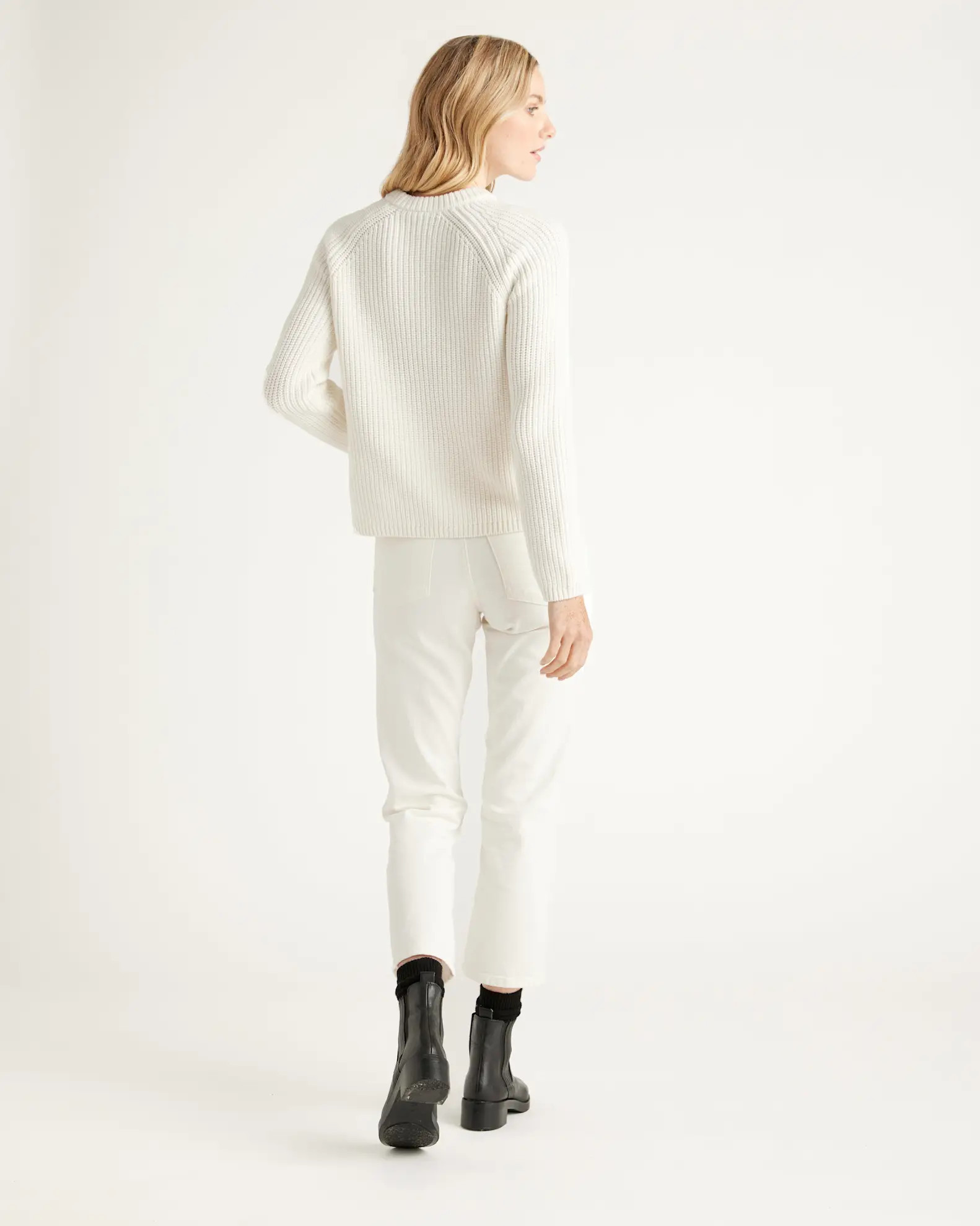Women's 100% Organic Cotton Fisherman Crew Sweater | Quince