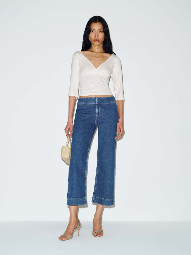 Kat Low Rise Straight Cropped Jeans | Reformation (Global)