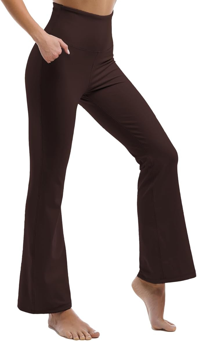 Ipletix Flare Leggings for Women, High Waisted Yoga Pants with Pockets for Women Trousers | Amazon (US)