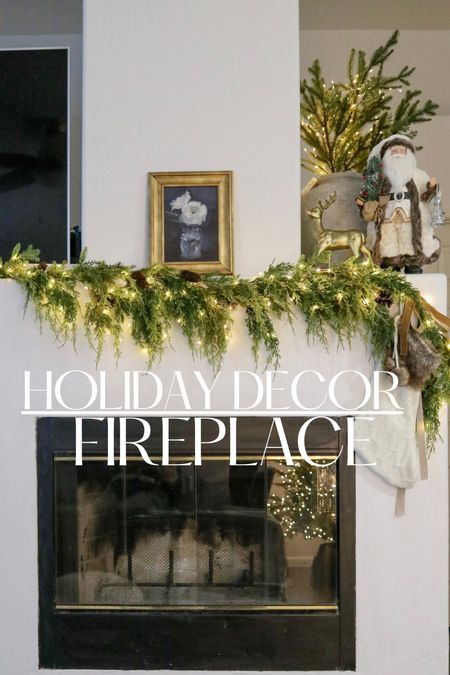 festive fireplace for the holidays, simple and elegant fireplace Christmas Decor

#LTKHoliday #LTKhome #LTKSeasonal