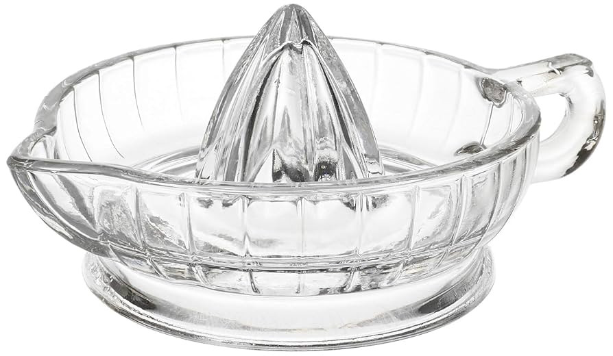 HIC Citrus Juicer Reamer with Handle and Pour Spout, Heavyweight Glass, Clear | Amazon (US)