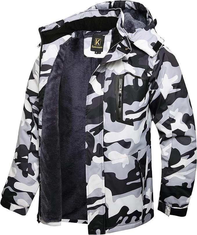 Keevoom Mens Winter Jackets Ski Snow Coats Warm Waterproof Hooded Raincoats Snowboarding Windproo... | Amazon (US)