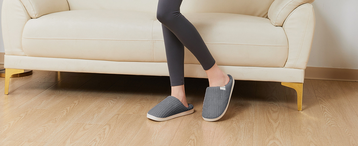 HUXMEYSON Slippers for Women, Warm Memory Foam Comfy House Slippers with Anti-Skid Rubber Sole fo... | Amazon (US)