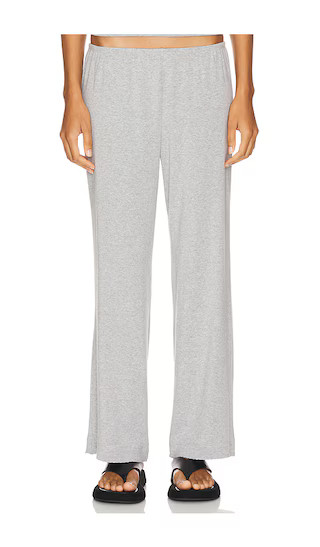 DONNI. Baby Rib Scallop Pant in Grey. - size S | Revolve Clothing (Global)
