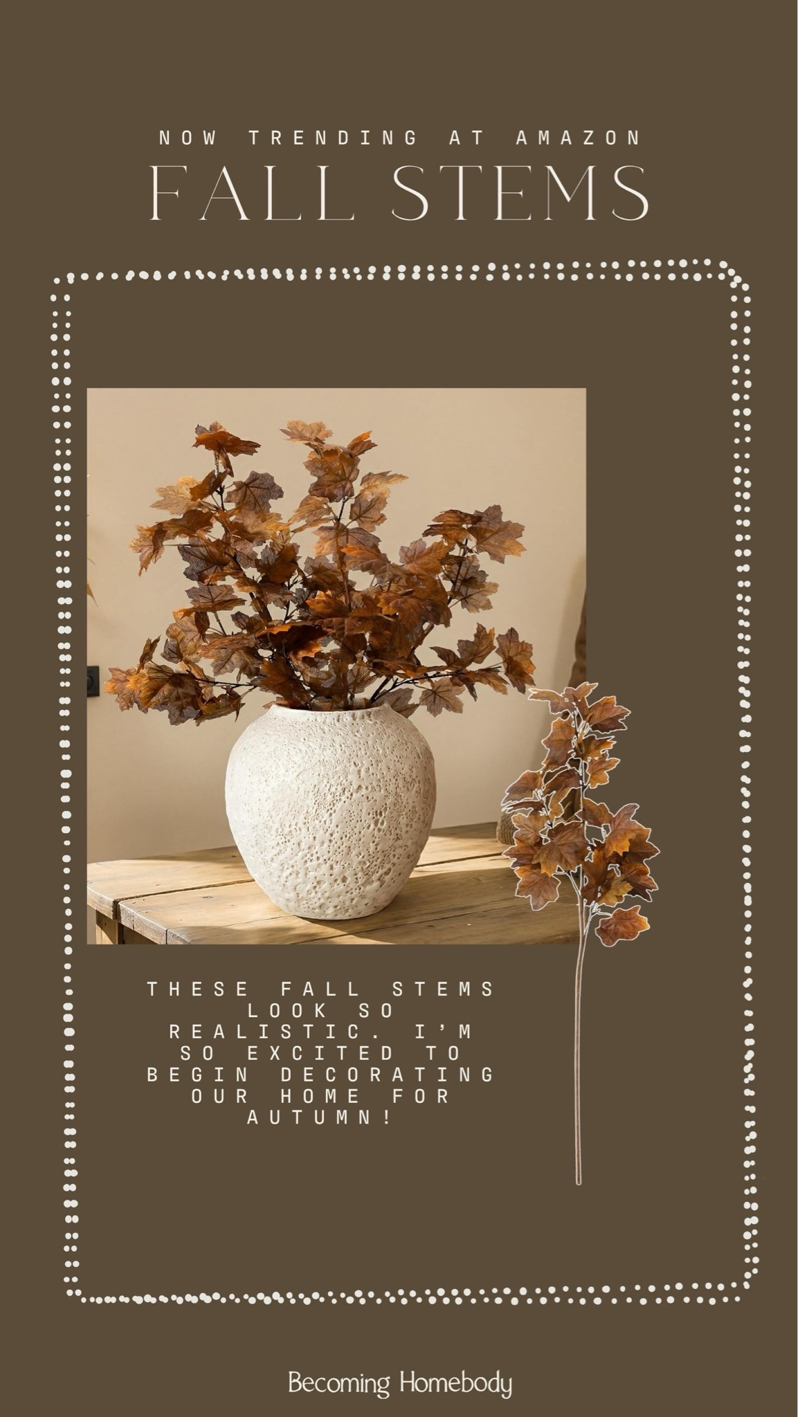 Now trending at Amazon: the prettiest autumn stems 🍂🍁 I love how realistic these look and cannot believe the price! Such an affordable, Amazon home fall decor find.

#LTKSeasonal #LTKHome