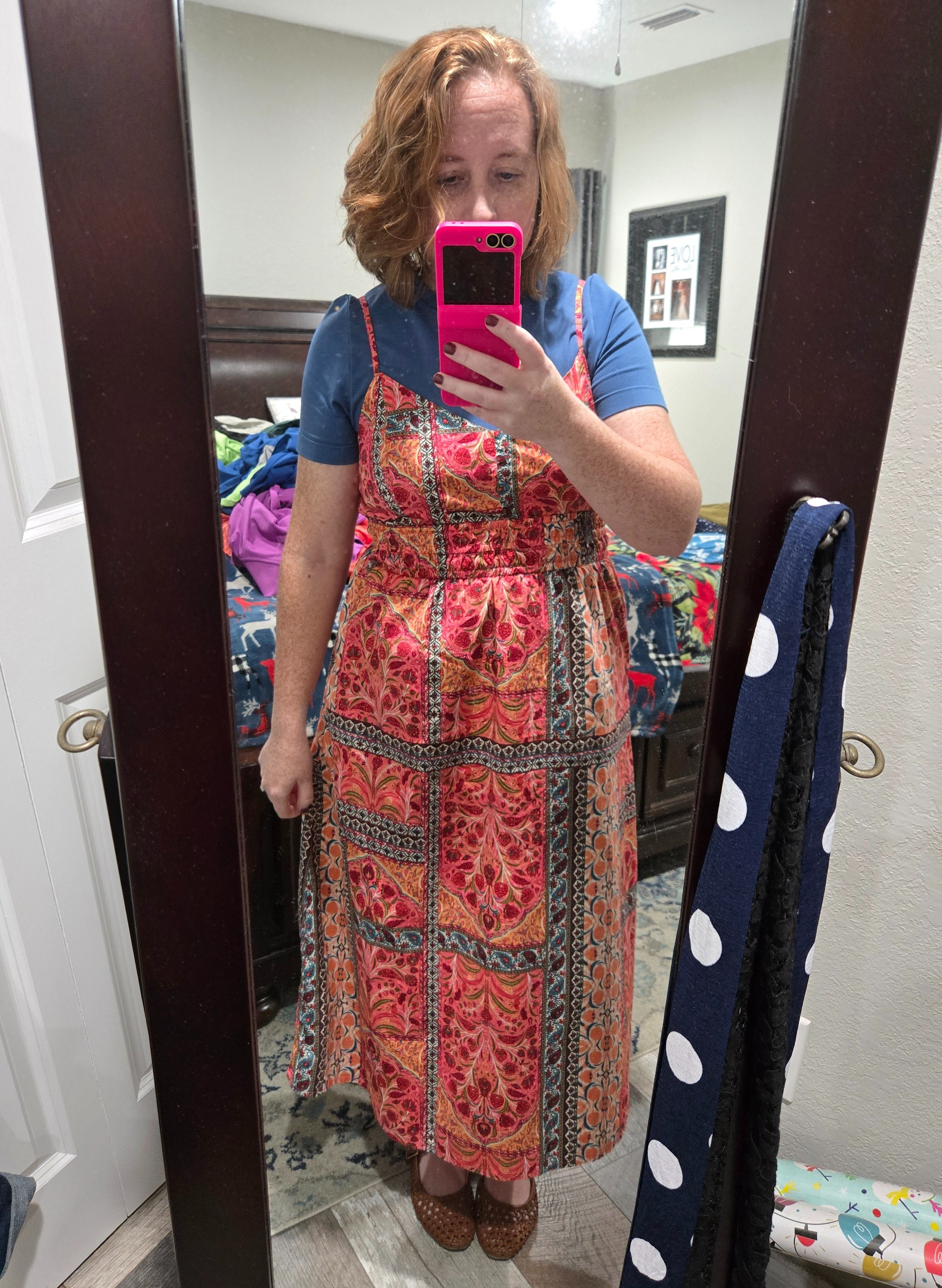 This is another old favorite dress. I layered it over a fitted, seamless baby tee that I later realized *was not the right color blue* 

 #LTKPetite #LTKStyleTip