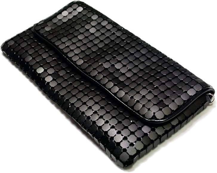 Chic Lightweight Metal Mesh Flap Clutch Evening Bag - Diff Colors Avail | Amazon (US)