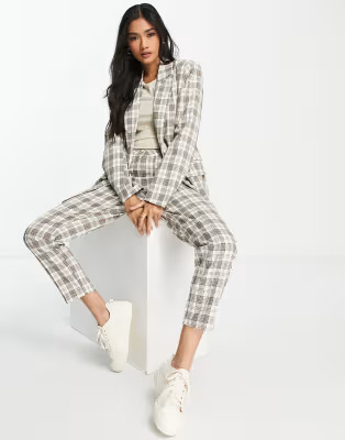 Urban Threads oversized blazer co-ord in brown check | ASOS (Global)
