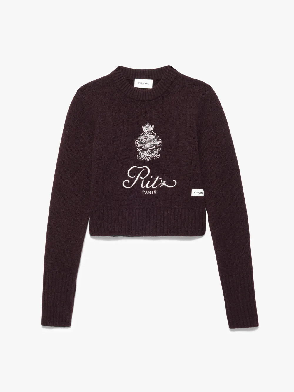 Ritz Women's Cashmere Sweater  in  Bordeaux | Frame Denim