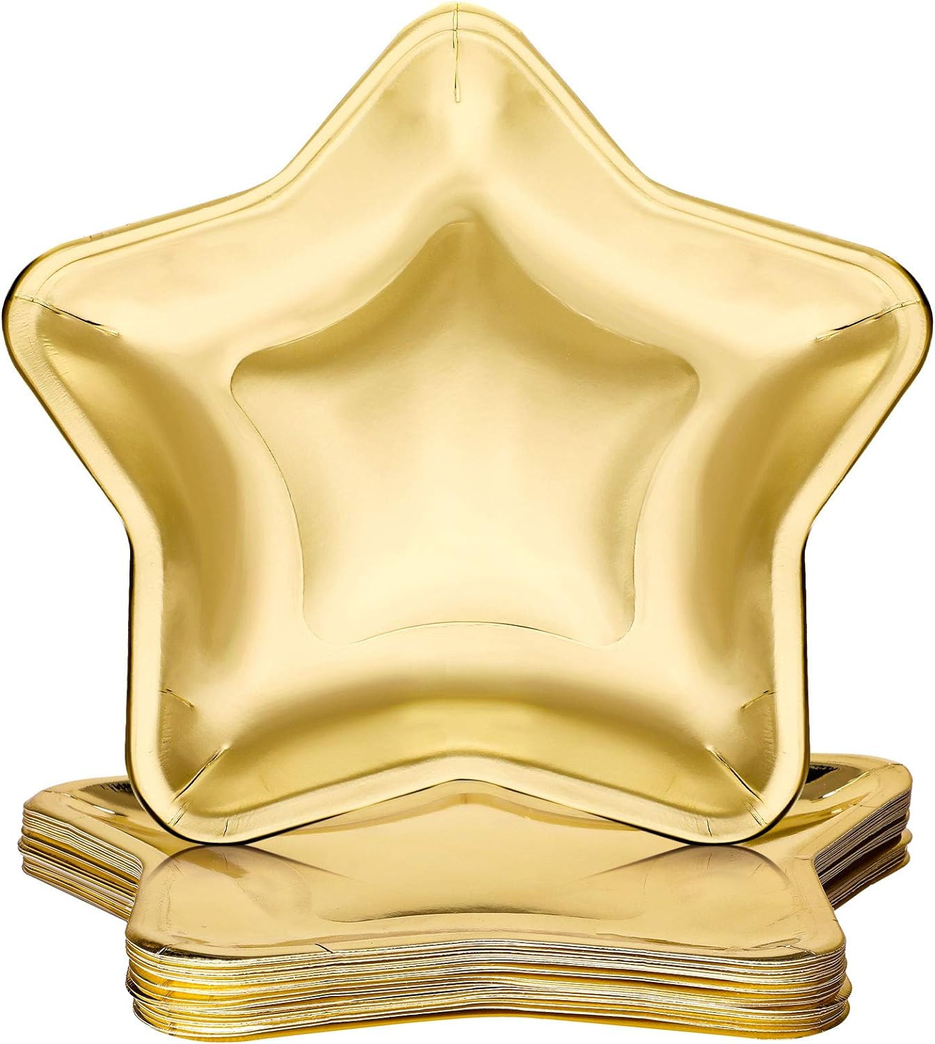 30 Pieces Thick Star Shaped Paper Plates Disposable Party Plate Pentagram Dinnerware Decorations ... | Amazon (US)