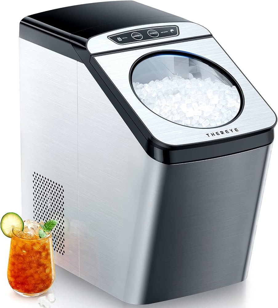 Thereye Countertop Nugget Ice Maker, Pebble Ice Maker Machine, 30lbs Per Day, 2 Ways Water Refill... | Amazon (US)