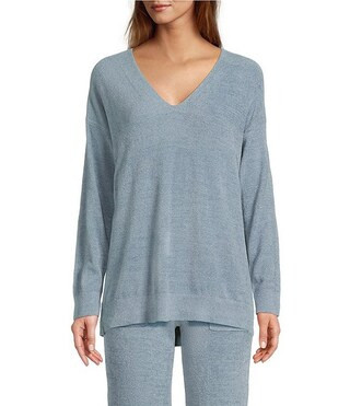 Barefoot Dreams CozyChic Ultra Lite® V Neck Hi-Low Coordinating Pullover | Dillard's | Dillard's
