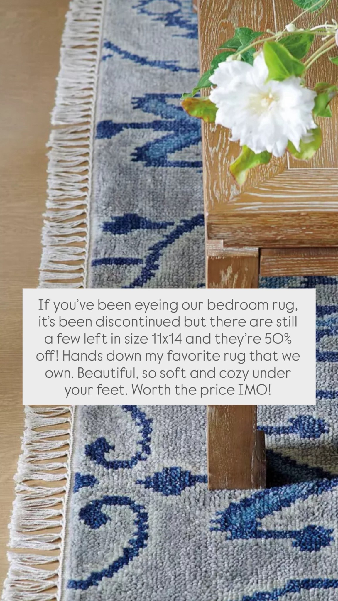 If you’ve been eyeing our Serena & Lily bedroom rug, it’s been discontinued but there are still a few left in size 11x14 and they’re 50% off! Hands down my favorite rug that we own. Beautiful, so soft and cozy under your feet. Worth the price IMO!

#LTKHome #LTKSaleAlert #LTKSeasonal