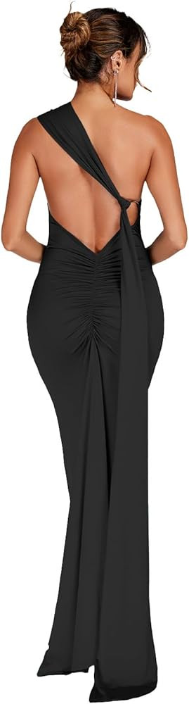 Women Sexy Backless Dress Bodycon Sleeveless Open Back Maxi Dress Going Out Elegant Party Cocktai... | Amazon (US)