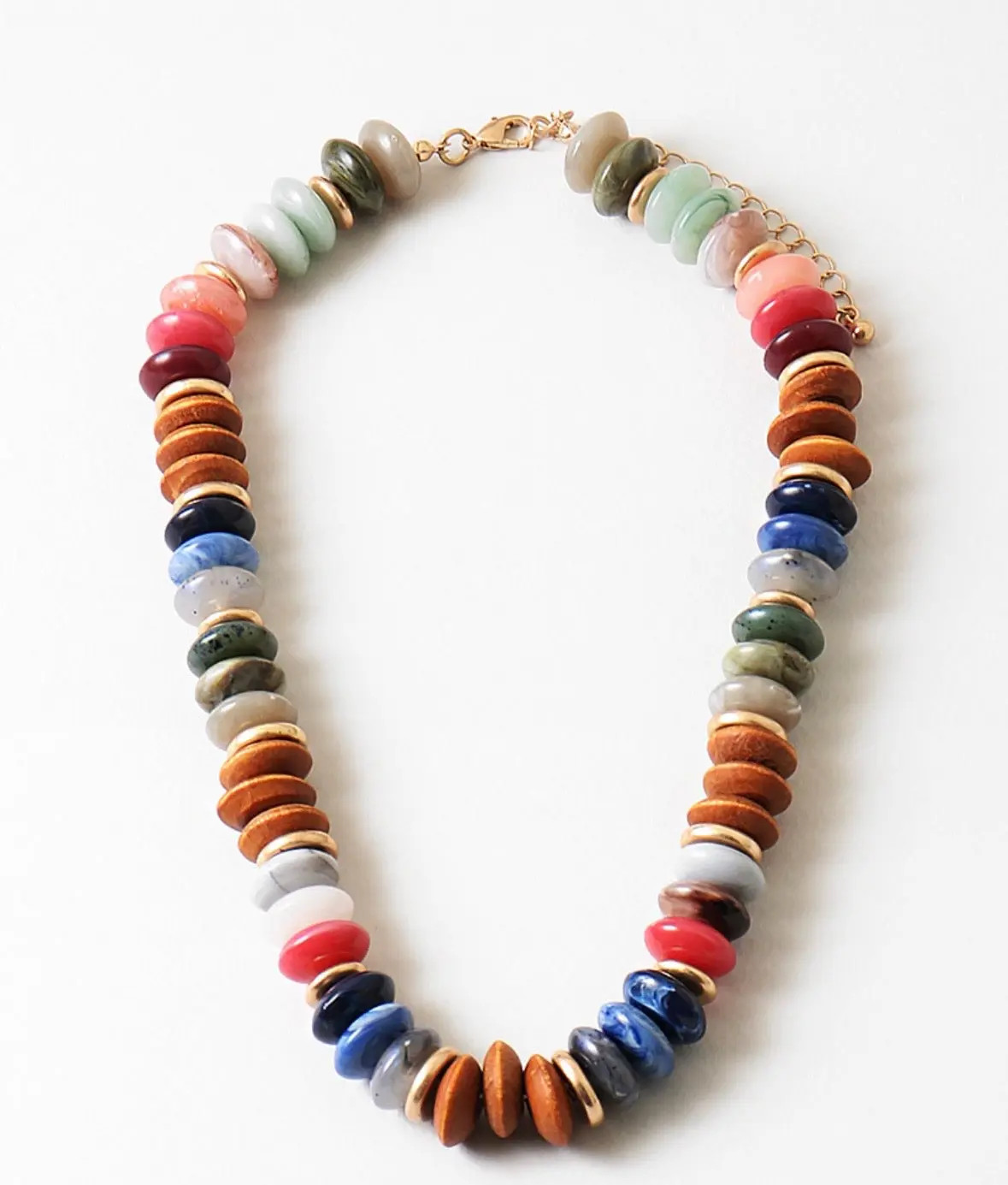 Erin McDermott Jewelry Wood and Neutral Beaded Necklace (Women) | Nordstrom | Nordstrom