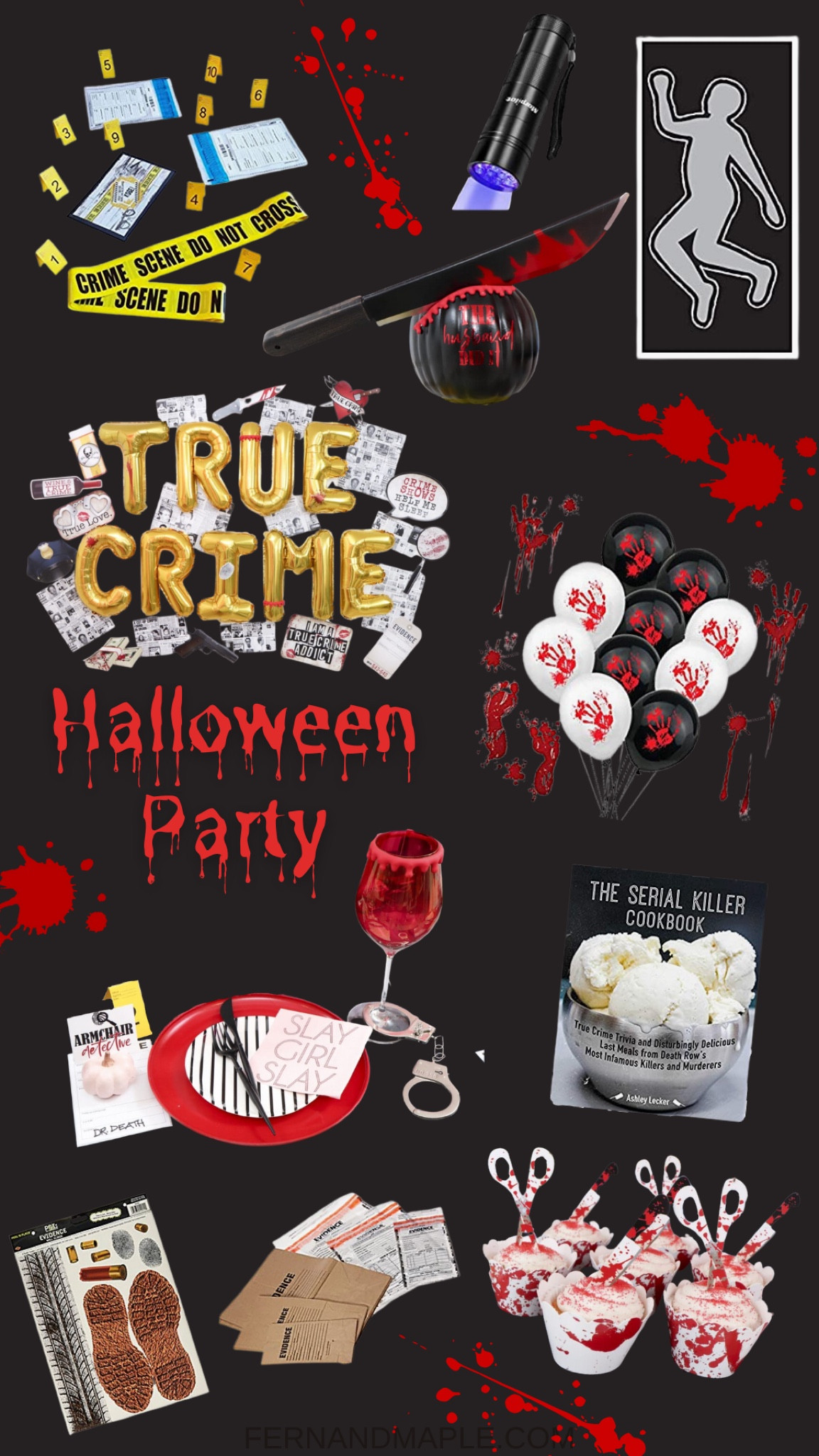 Throw a True Crime Halloween Party with DIY backdrop, creepy decor, table setting ideas and more!

#LTKhome #LTKHalloween #LTKparties