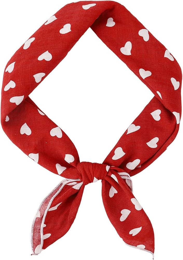 GERINLY Holiday Neckerchief Festival Print Square Scarf Fashion Head Wrap Ponytail Accessories fo... | Amazon (US)