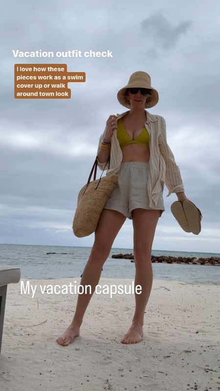 My vacation capsule outfit! These pieces work as a swim cover up or for a day of sightseeing 

#LTKstyletip #LTKVideo #LTKover40