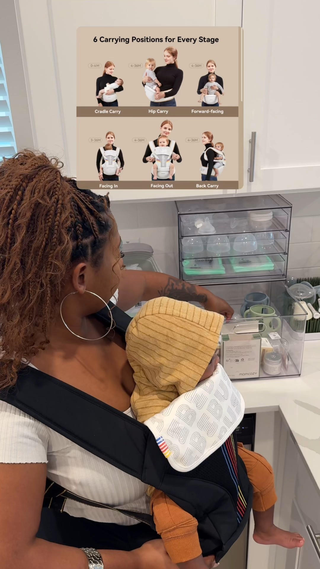 A busy moms best combo : baby wearing + bottle washer & station 

#LTKFamily #LTKHome #LTKBaby