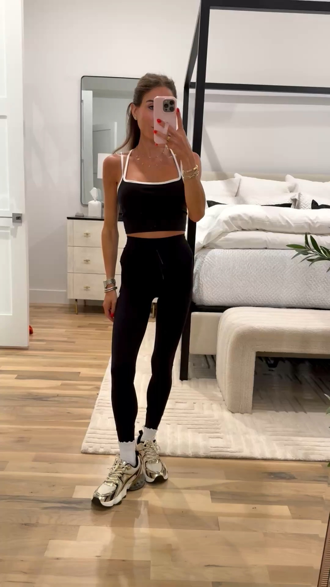 My black and white double layered tank back in stock! Size xs with the best black leggings I’ve found lately. Size xxs 

#LTKPetite #LTKActive #LTKfitnessgoals