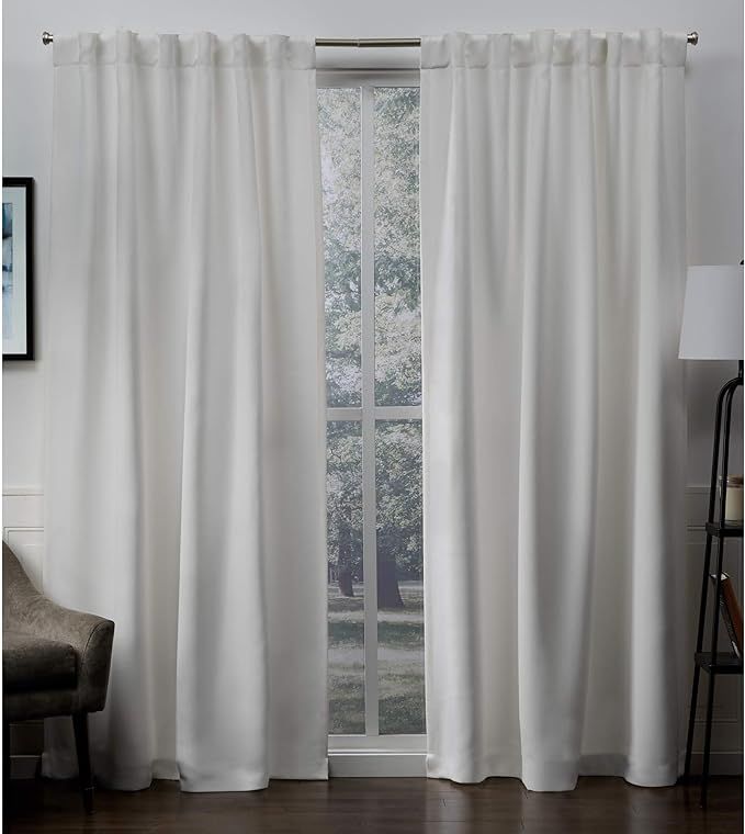 Exclusive Home Curtains Sateen HT Panel Pair, 52x84, Vanilla | Amazon (US)