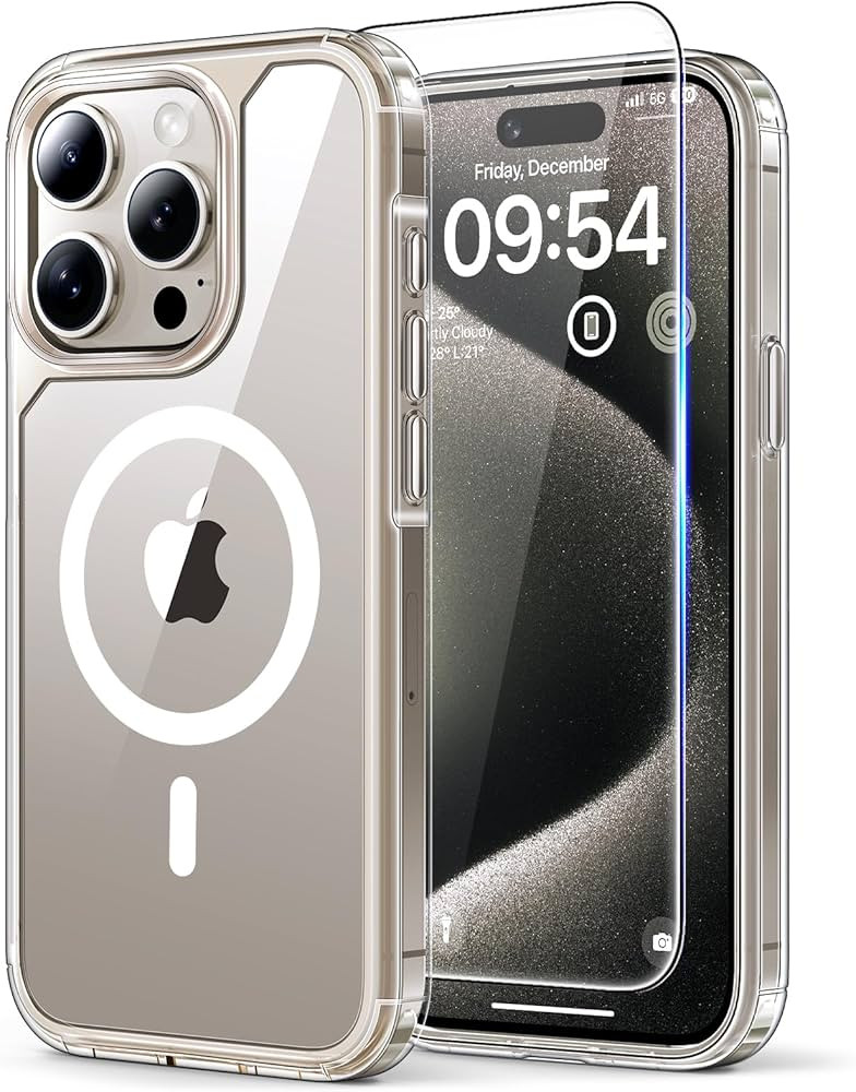 TAURI for iPhone 15 Pro Max Case, Compatible with MagSafe [Not Yellowing] with 2X Screen Protecto... | Amazon (US)