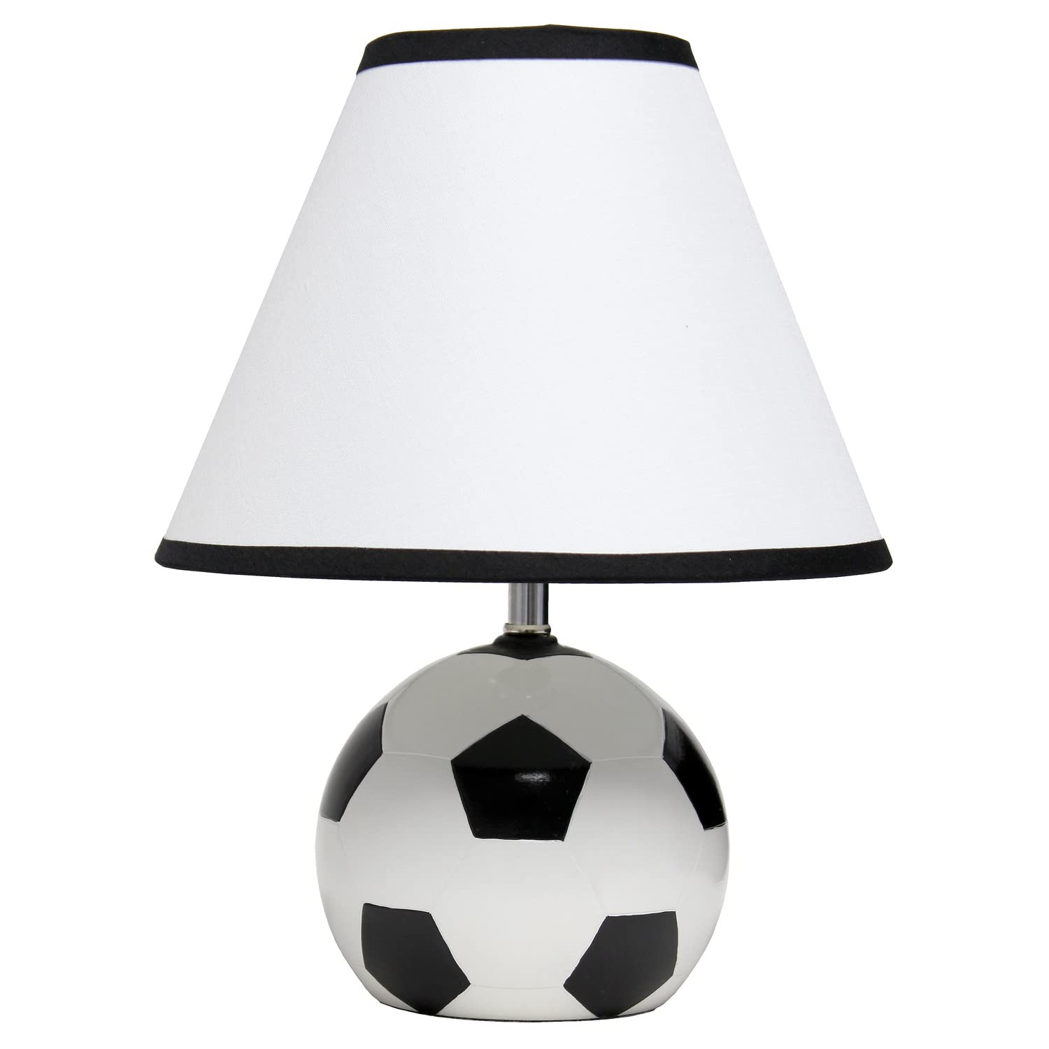 Simple Designs LT1079-SCR SportsLite 11.5" Tall Athletic Sports Soccer Ball Ceramic Bedside Table... | Amazon (US)