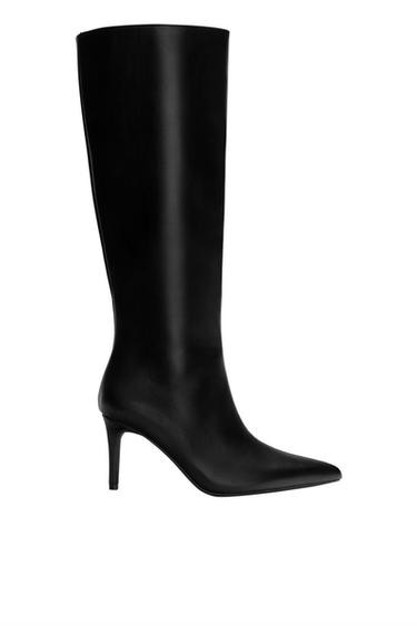 Knee-high boots with stiletto heels | PULL and BEAR UK