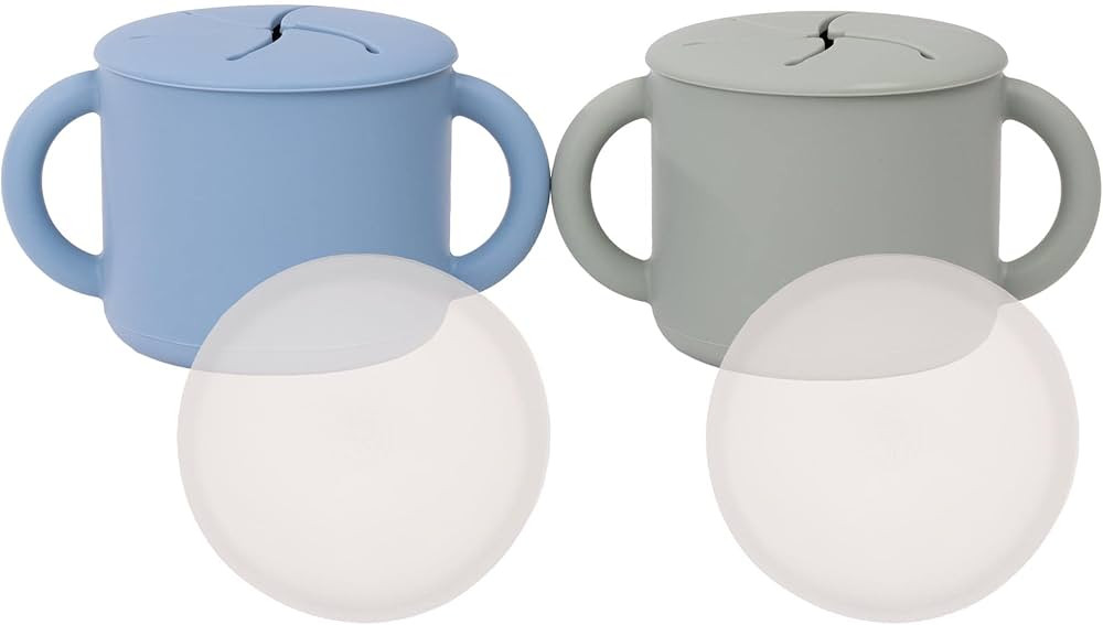 WeeSprout Snack Containers, Food Grade Silicone Snack Cups, Spill-Proof Tops For Toddlers and Bab... | Amazon (US)