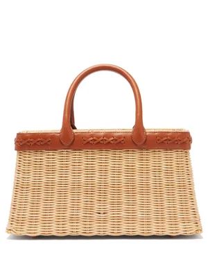 The Tote wicker and leather basket bag | Matches (US)
