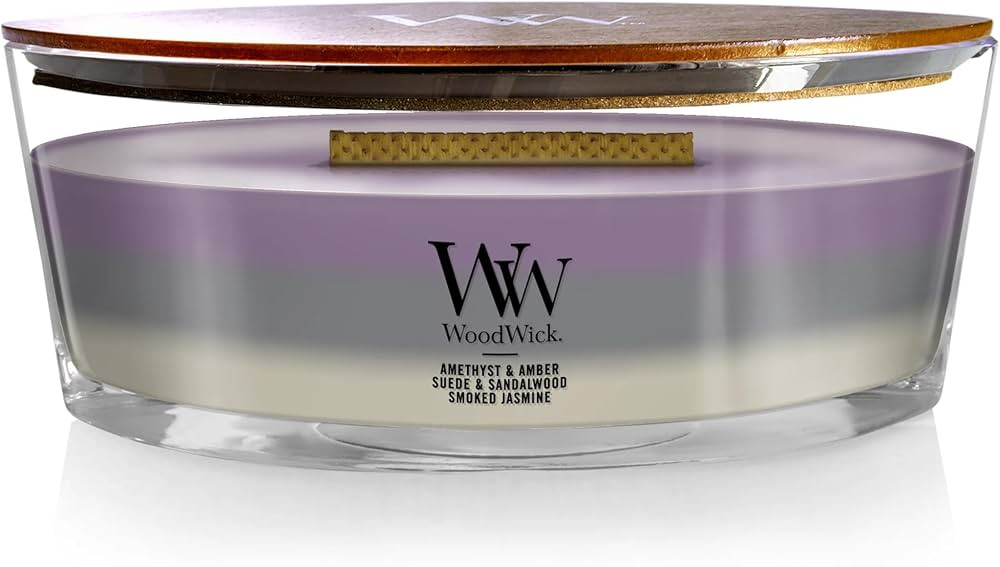 Woodwick Ellipse Scented Candle Amethyst Sky Trilogy Up to 50 Hours Burn Time Crackles as it Burn... | Amazon (US)