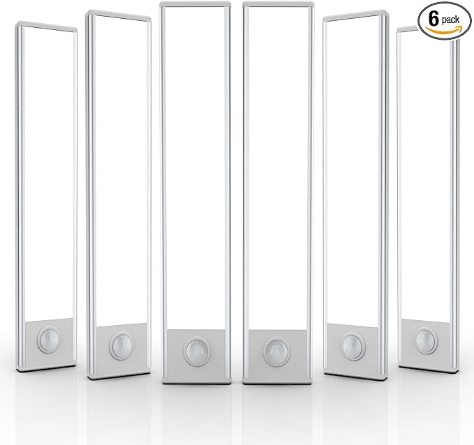 6 Pack Under Cabinet Lights Wireless, 32 LED Motion Sensor Light Indoor Rechargeable Magnetic Clo... | Amazon (US)