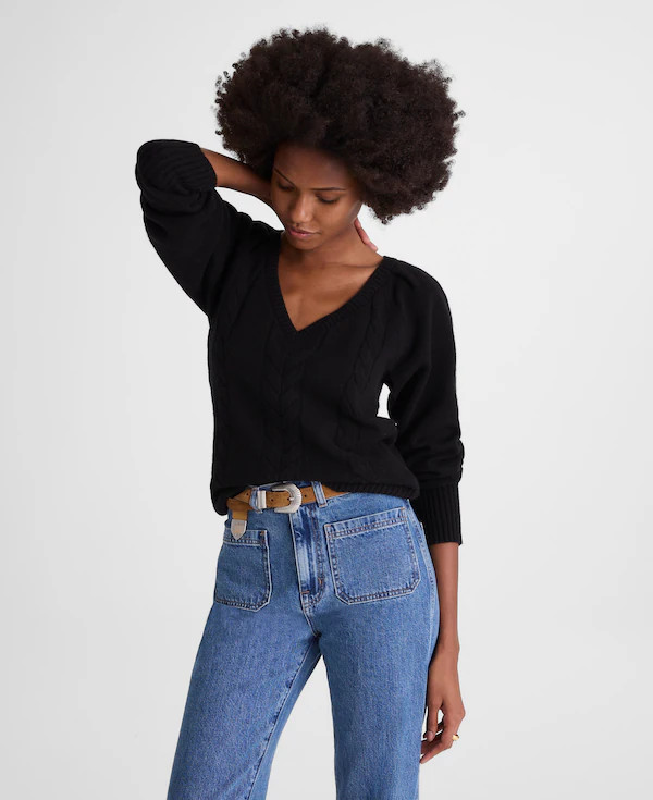 V-Neck Pullover Sweater in Merino Wool | Madewell