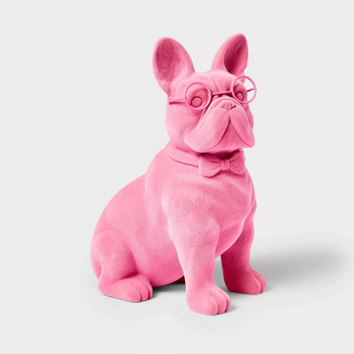 Valentine Tabletop Flocked French Bulldog Pink - Spritz™ | Target
