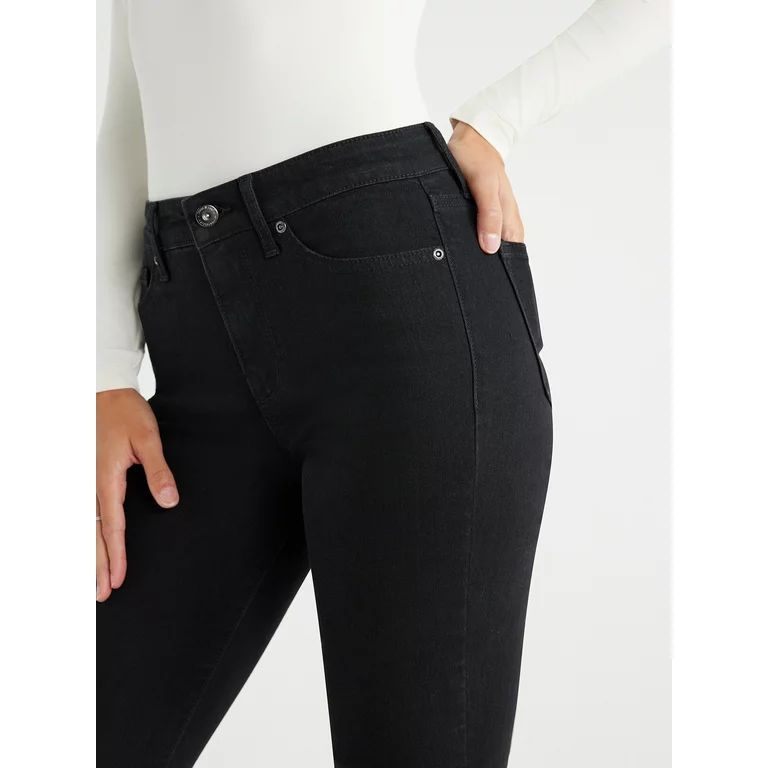Sofia Jeans Women's Melissa Flare High Rise Black Jeans, 33" Inseam, Sizes 2-20 | Walmart (US)