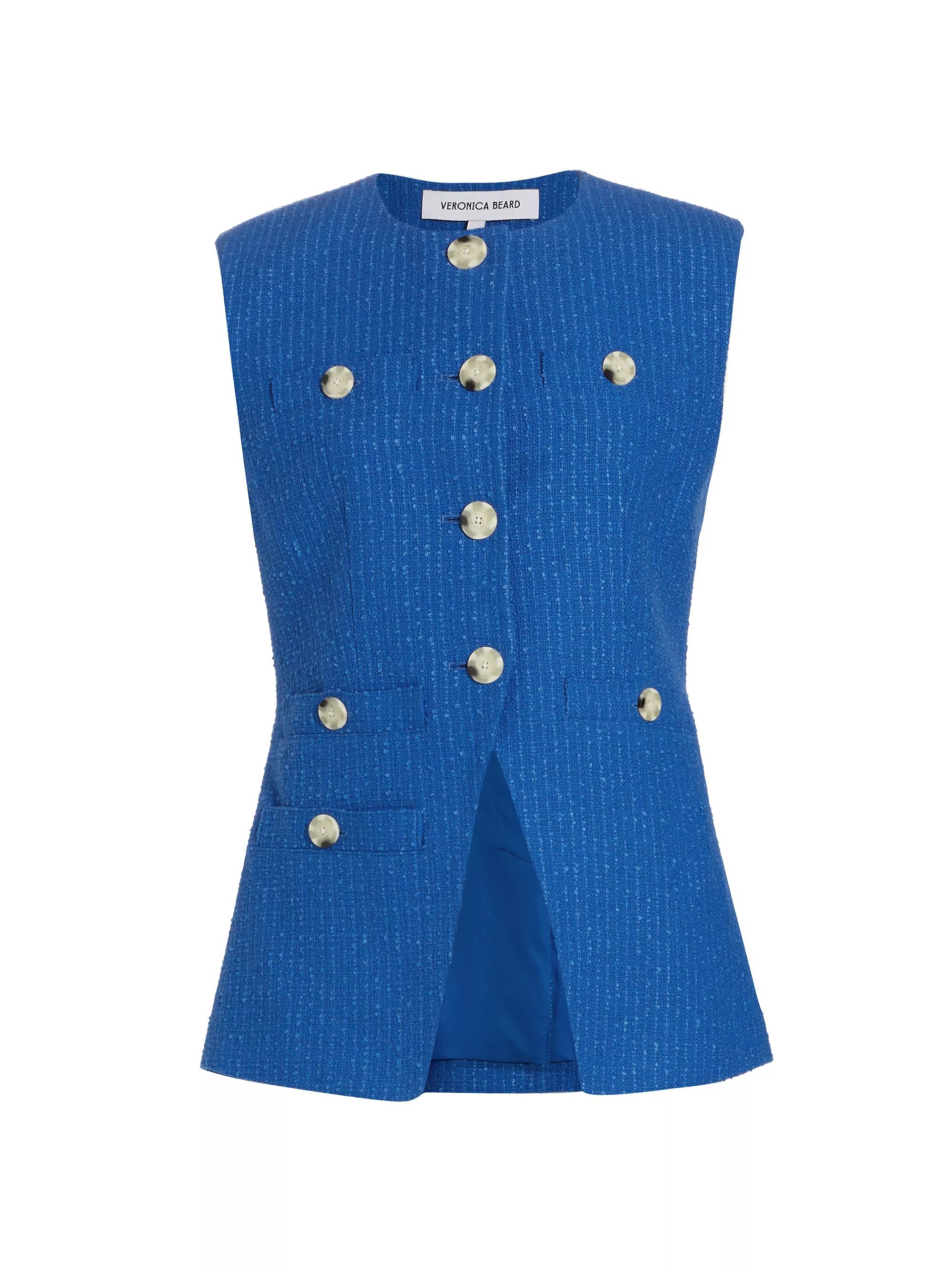 Tamara Tailored Cotton-Blend Tweed Vest | Saks Fifth Avenue