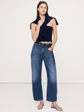 Mid-Rise Relaxed Utility Barrel Jean | Banana Republic (US)