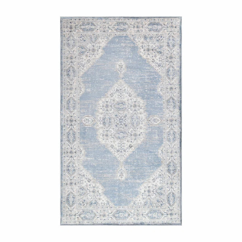 Marro Oriental Blue/Cream Area Rug | Wayfair North America