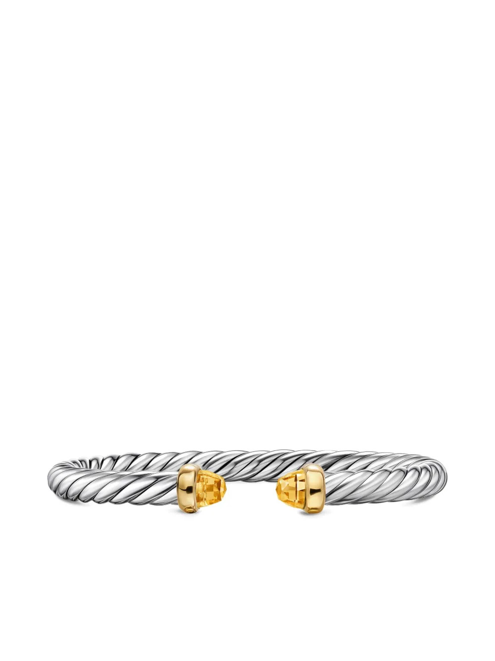 David Yurman sterling silver/14K yellow gold Cable Flex® citrine bracelet | Farfetch Global