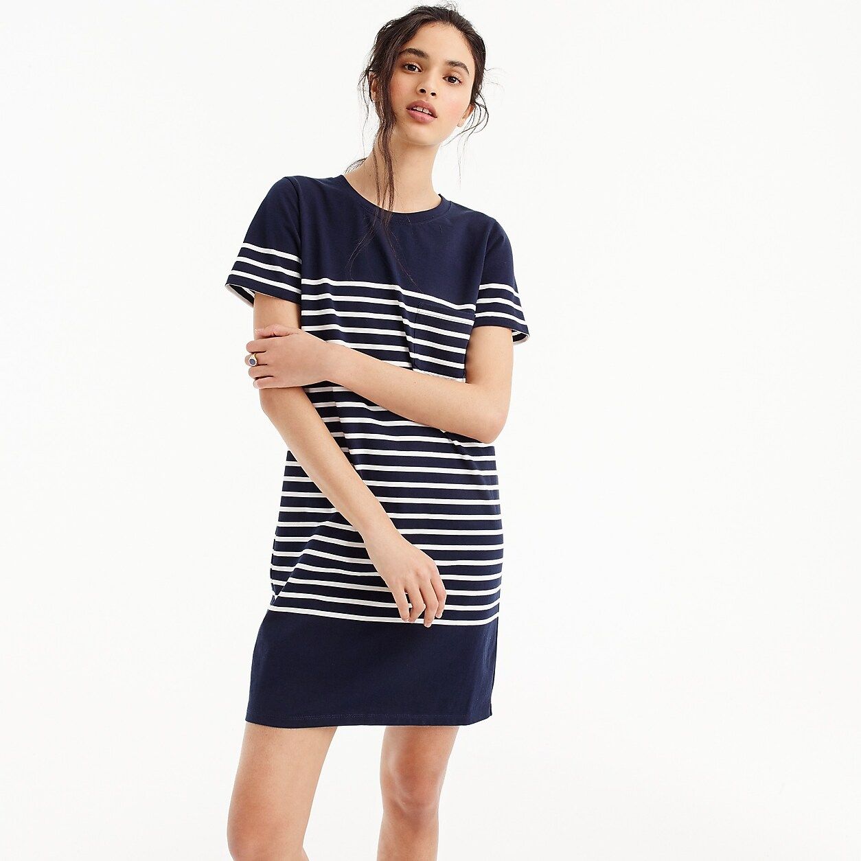 T-shirt dress in nautical stripe | J.Crew UK