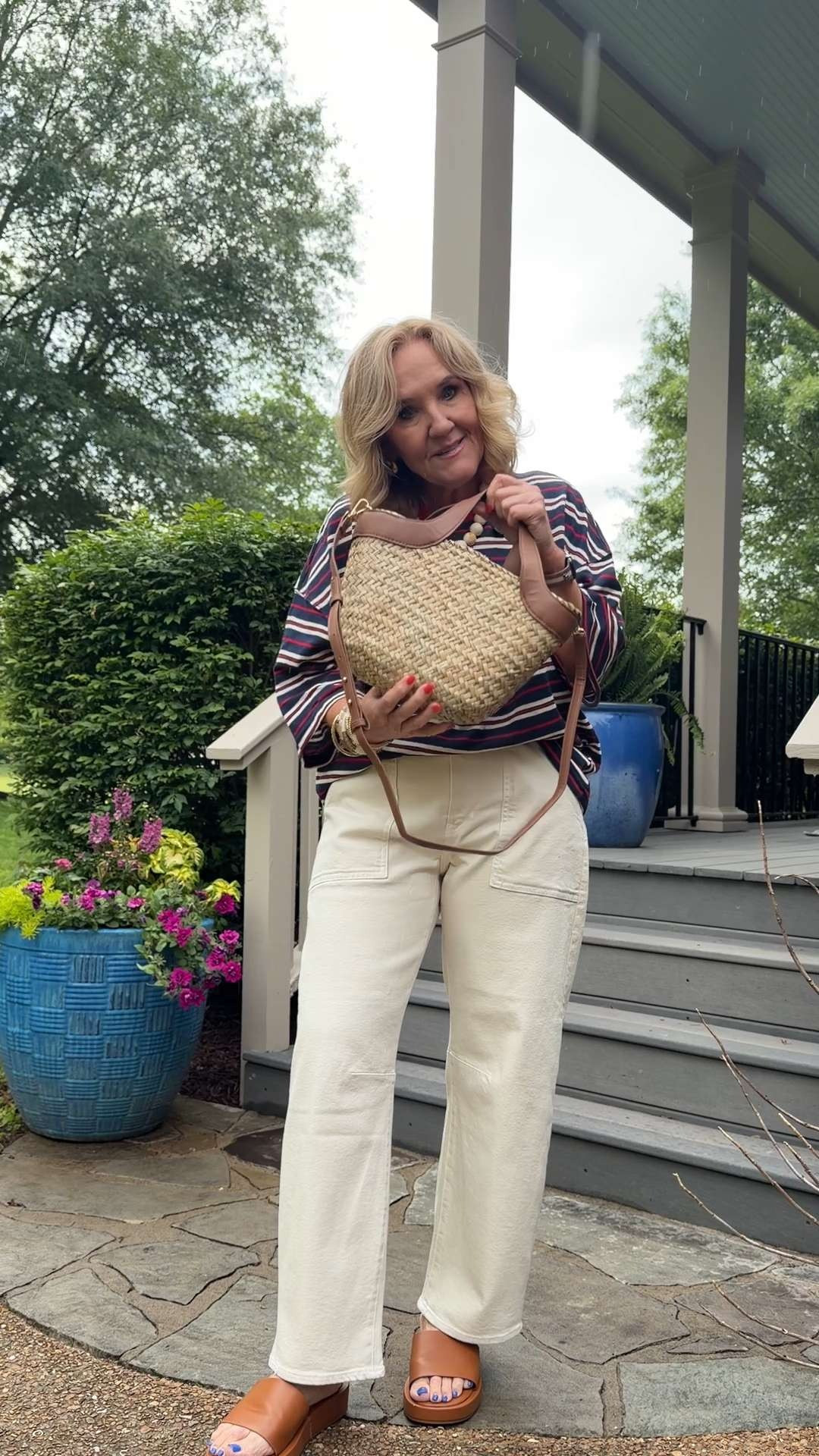 This woven bag is the perfect summer accessory 🫶🏻

I love the structured shape, woven texture, and neutral tones that go with absolutely everything. It’s roomy enough for everyday essentials while still looking polished and chic.

Such a versatile bag for summer outfits, vacations, brunch, errands, and everyday wear.  

 #LTKootd #LTKSeasonal #LTKOver40