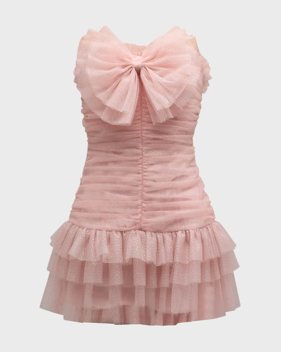 Lolisa Strapless Tulle Mini Dress | Neiman Marcus